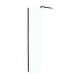 AURLANE - Paroi de Douche 50x195 cm en Verre Trempé 5 mm - Finition Noire - DARK ELEMENTARY - vignette