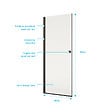 AURLANE - Porte de Douche Pivotante 80x180 cm en Verre Trempe 5 mm - Finition Noire - DARK ELEMENTARY - vignette