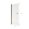 AURLANE - Porte de Douche Pivotante 80x180 cm en Verre Trempe 5 mm - Finition Noire - DARK ELEMENTARY - vignette
