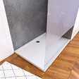 AURLANE - Panneaux Muraux Silver Grey 90+120x210 - Receveur 120x90 - Paroi 8mm Dépolie 120x200 + Bras - vignette
