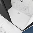 AURLANE - Pack Porte coulissante + paroi retour + receveur blanc 120x80 - vignette