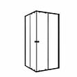 AURLANE - Ensemble portes de douche coulissantes extensibles Noir 80/90x185cm - BLACK SLIDE 80-90 - vignette