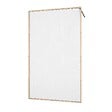 AURLANE - Paroi de douche 120 x 200 HINATA style Japandi courbes douces - Cadre effet Bois - Verre 6mm - vignette