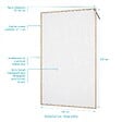 AURLANE - Paroi de douche 120 x 200 HINATA style Japandi courbes douces - Cadre effet Bois - Verre 6mm - vignette