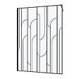 AURLANE - Paroi de douche à l'italienne 140x195cm Sérigraphie Art Déco Arrondie - Noir Mat - GATSBY - vignette
