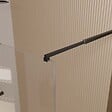 AURLANE - Paroi de Douche 80x200cm en Verre Trempé Transparent 8mm Anticalcaire - Profilé Noir Mat - LINA - vignette
