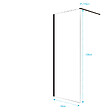 AURLANE - Paroi de Douche 80x200cm en Verre Trempé Transparent 8mm Anticalcaire - Profilé Noir Mat - LINA - vignette