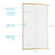 AURLANE - Porte de douche Coulissante 120x200cm - Profilés Or Doré Brossé - Verre Trempé 6mm - GOLDY CRUSH - vignette