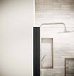 AURLANE - Porte de Douche Pivotante 70x180 cm en Verre Trempe 5 mm - Finition Noire - DARK ELEMENTARY - vignette