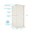 AURLANE - Porte de Douche Pivotante 80x195cm et Retour 90cm - Verre 8mm Anticalcaire - Profil Or Brosse - vignette