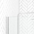 AURLANE - Paroi de Douche avec Bande Miroir 100x200cm - Verre 8mm - Profilé Chrome - FREEDOM 2 MIRROR - vignette
