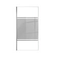 AURLANE - Paroi de Douche avec Bande Miroir 100x200cm - Verre 8mm - Profilé Chrome - FREEDOM 2 MIRROR - vignette