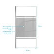 AURLANE - Paroi de Douche avec Bande Miroir 100x200cm - Verre 8mm - Profilé Chrome - FREEDOM 2 MIRROR - vignette