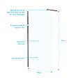 AURLANE - Paroi de Douche 100x195 cm en Verre Trempé 5 mm - Finition Noire - DARK ELEMENTARY - vignette
