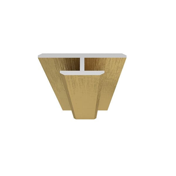 AURLANE - Profilé de jonction en Aluminium Finition Or Brossé pour Panneaux Muraux - 20x5x2100 mm - large