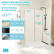 AURLANE - Profilé de jonction en Aluminium Finition Or Brossé pour Panneaux Muraux - 20x5x2100 mm - vignette