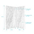 AURLANE - Pack de 2 Panneaux Muraux Pierre Artic Storm 90+120x210 cm avec Profilés ANODISE BRILLANT - STONE'IT - vignette