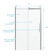 AURLANE - Porte de Douche Coulissante 120x200 cm Type Industriel - Aluminium Chromé - Verre Trempé 8 mm - vignette
