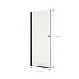 AURLANE - Porte de Douche Pivotante 80x195cm - Verre Trempe 8mm Anticalcaire - Alu Noir - DARK ELEMENTARY - vignette