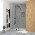 AURLANE - Paroi de Douche 60x195 cm en Verre Trempé 5 mm - Finition Noire - DARK ELEMENTARY - vignette