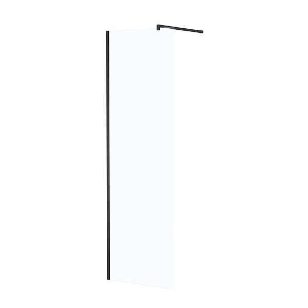 AURLANE - Paroi de Douche 60x195 cm en Verre Trempé 5 mm - Finition Noire - DARK ELEMENTARY - large
