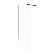 AURLANE - Paroi de Douche 60x195 cm en Verre Trempé 5 mm - Finition Noire - DARK ELEMENTARY - vignette