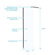 AURLANE - Paroi de Douche 60x195 cm en Verre Trempé 5 mm - Finition Noire - DARK ELEMENTARY - vignette
