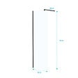 AURLANE - Paroi de Douche 60x195 cm en Verre Trempé 5 mm - Finition Noire - DARK ELEMENTARY - vignette