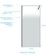AURLANE - Paroi de douche 90x200cm - Verre degrade blanc effet brume - Encadrement noir mat - NEPHELIE - vignette