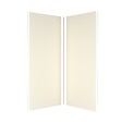 AURLANE - Pack 2 Panneaux muraux Ivoire 90x210cm avec Profilés Chrome - WALL'IT - vignette