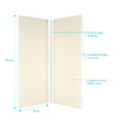 AURLANE - Pack 2 Panneaux muraux Ivoire 90x210cm avec Profilés Chrome - WALL'IT - vignette