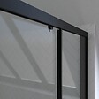 AURLANE - Porte de douche Double Coulissant 140x200 cm - Verre transparent - Profilé Noir - CRUSH - vignette
