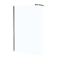 AURLANE - Paroi de Douche 140x195 cm en Verre Trempé 5 mm - Finition Noire - DARK ELEMENTARY - vignette
