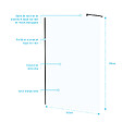 AURLANE - Paroi de Douche 140x195 cm en Verre Trempé 5 mm - Finition Noire - DARK ELEMENTARY - vignette
