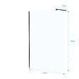 AURLANE - Paroi de Douche 140x195 cm en Verre Trempé 5 mm - Finition Noire - DARK ELEMENTARY - vignette