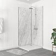 AURLANE - Pack de 2 Panneaux Muraux Pierre Artic Storm 90+90x210 cm avec Profilés NOIR MAT - STONE'IT - vignette