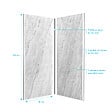 AURLANE - Pack de 2 Panneaux Muraux Pierre Artic Storm 90+90x210 cm avec Profilés NOIR MAT - STONE'IT - vignette