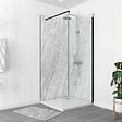 AURLANE - Pack de 2 Panneaux Muraux Pierre Artic Storm 90+90x210 cm avec Profilés NOIR MAT - STONE'IT - vignette