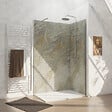AURLANE - Pack de 2 Panneaux Muraux Pierre Wood Stone 90+120x210 cm avec Profilés ANODISE BRILLANT - STONE'IT - vignette