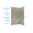 AURLANE - Pack de 2 Panneaux Muraux Pierre Wood Stone 90+120x210 cm avec Profilés ANODISE BRILLANT - STONE'IT - vignette