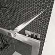 AURLANE - Paroi de Douche 100x200 cm - Cadre et Bras Aluminium Chrome - CHROMED CONTOURING - vignette