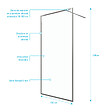 AURLANE - Paroi de Douche 100x200 cm - Cadre et Bras Aluminium Chrome - CHROMED CONTOURING - vignette
