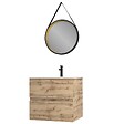 AURLANE - Pack Meuble SDB 60cm suspendu 2 tiroirs Chene_Vasque blanche + Miroir Barber - TIMBER 60_Pack32 - vignette