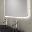 AURLANE - Meuble salle de bains 120cm Chêne et noir, Vasques rectangulaires et Miroir Led 120x70 - OMEGA - vignette
