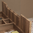 AURLANE - Meuble de Salle de Bains LEON 80cm Décor Bois - 2 Tiroirs en MDF Ondulés - Vasque à encastrer - vignette