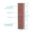 AURLANE - Meuble et colonne de Salle de Bains LEON 80cm Terracotta - Façades Ondulées - Vasque Blanche Mate - vignette