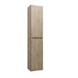 AURLANE - Meuble colonne pour salle de bains 2 portes finition chêne Naturel - 30x25x150 - TIMBER - vignette