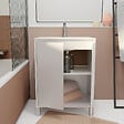 AURLANE - Pack Meuble Salle de Bains 60cm Laqué Blanc 2 portes avec Vasque Céramique Blanche - XENOS - vignette
