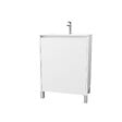 AURLANE - Pack Meuble Salle de Bains 60cm Laqué Blanc 2 portes avec Vasque Céramique Blanche - XENOS - vignette