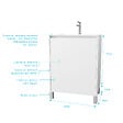 AURLANE - Pack Meuble Salle de Bains 60cm Laqué Blanc 2 portes avec Vasque Céramique Blanche - XENOS - vignette